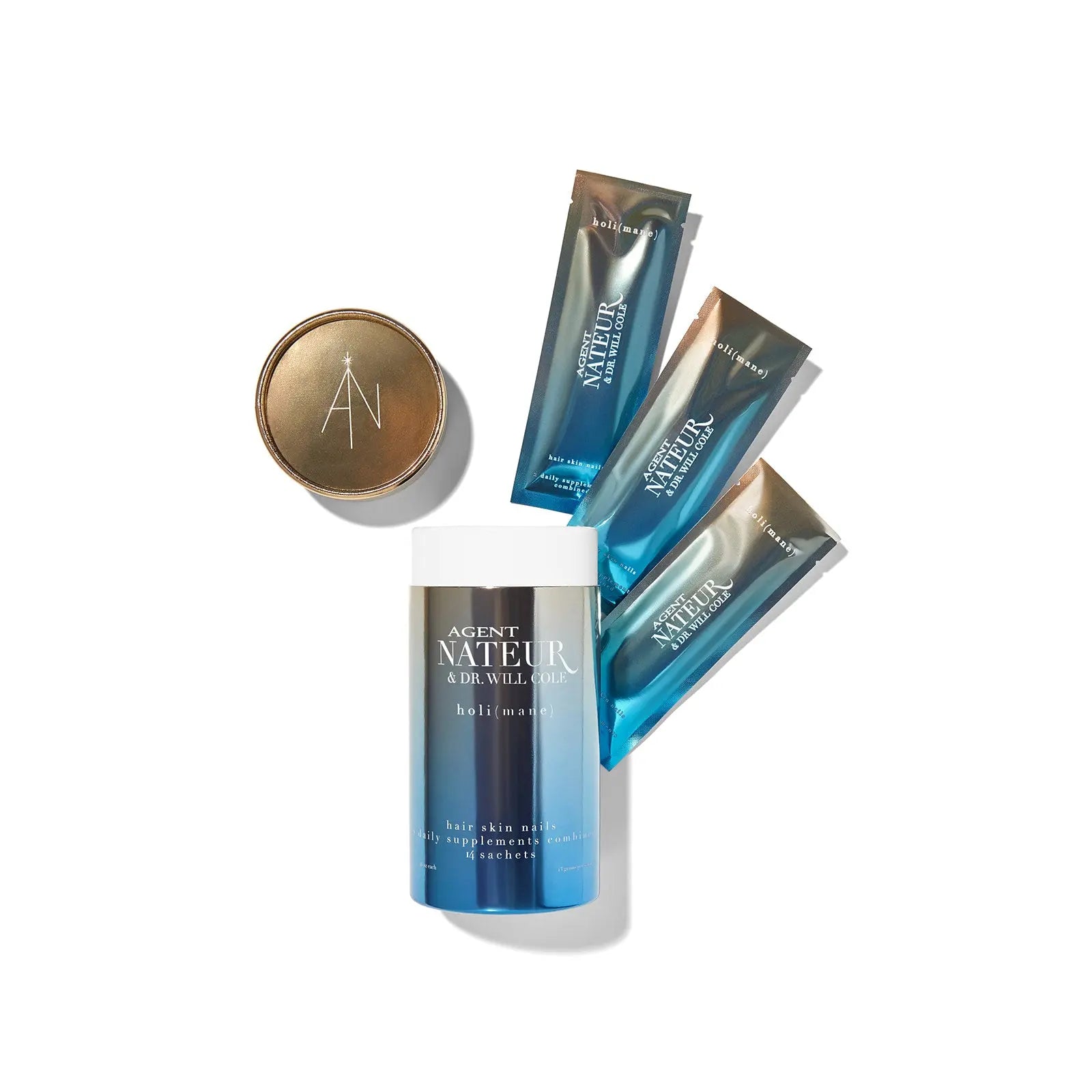Agent Nateur | h o l i (Mane) Hair, Skin, Nails, 2 Daily Combined travel 14-day supply