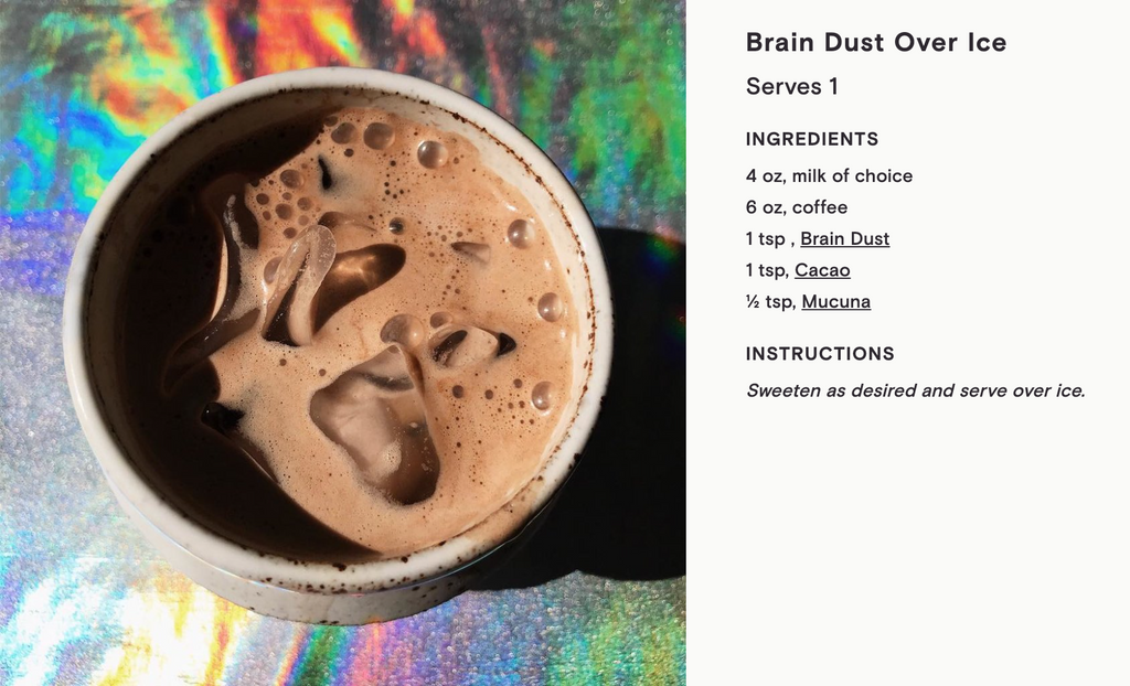 Moon Juice Brain Dust Recipe | Brain Dust Over Ice