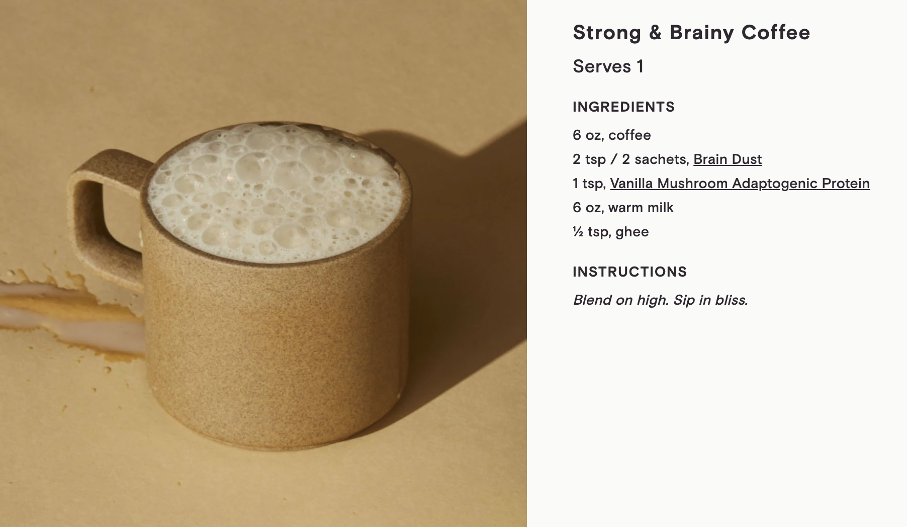 Moon Juice Brain Dust Recipe | Strong. & Brainy Coffee