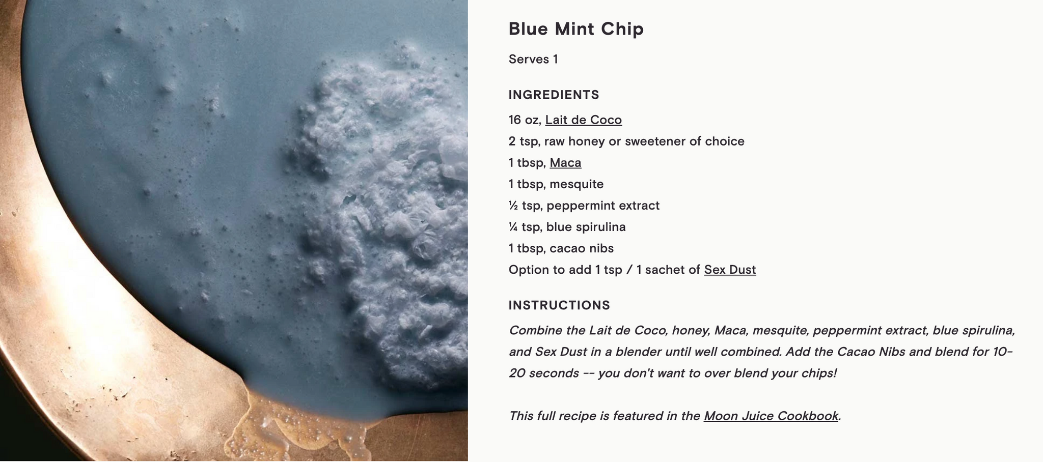 Moon Juice Sex Dust Recipe | Blue Mint Chip