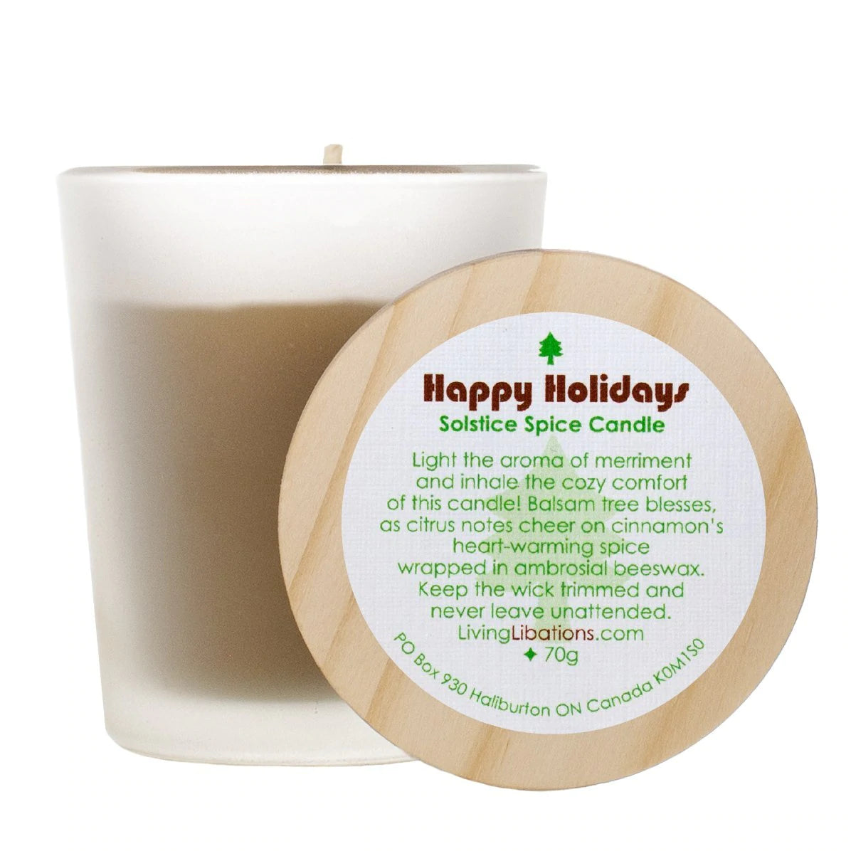 Happy Holidays Solstice Spice Candle