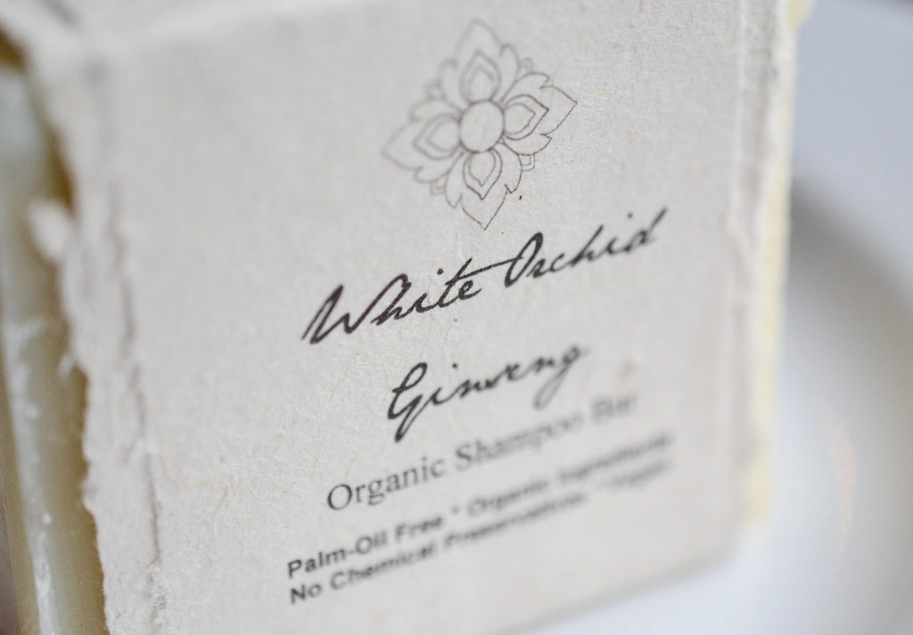 Unearth Malee White Orchid Ginseng Organic Shampoo Bar