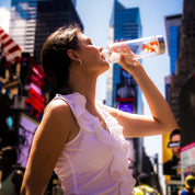 VITAJUWEL | ViA Crystal Water Bottle | PASSION w. Carnelian & Halite