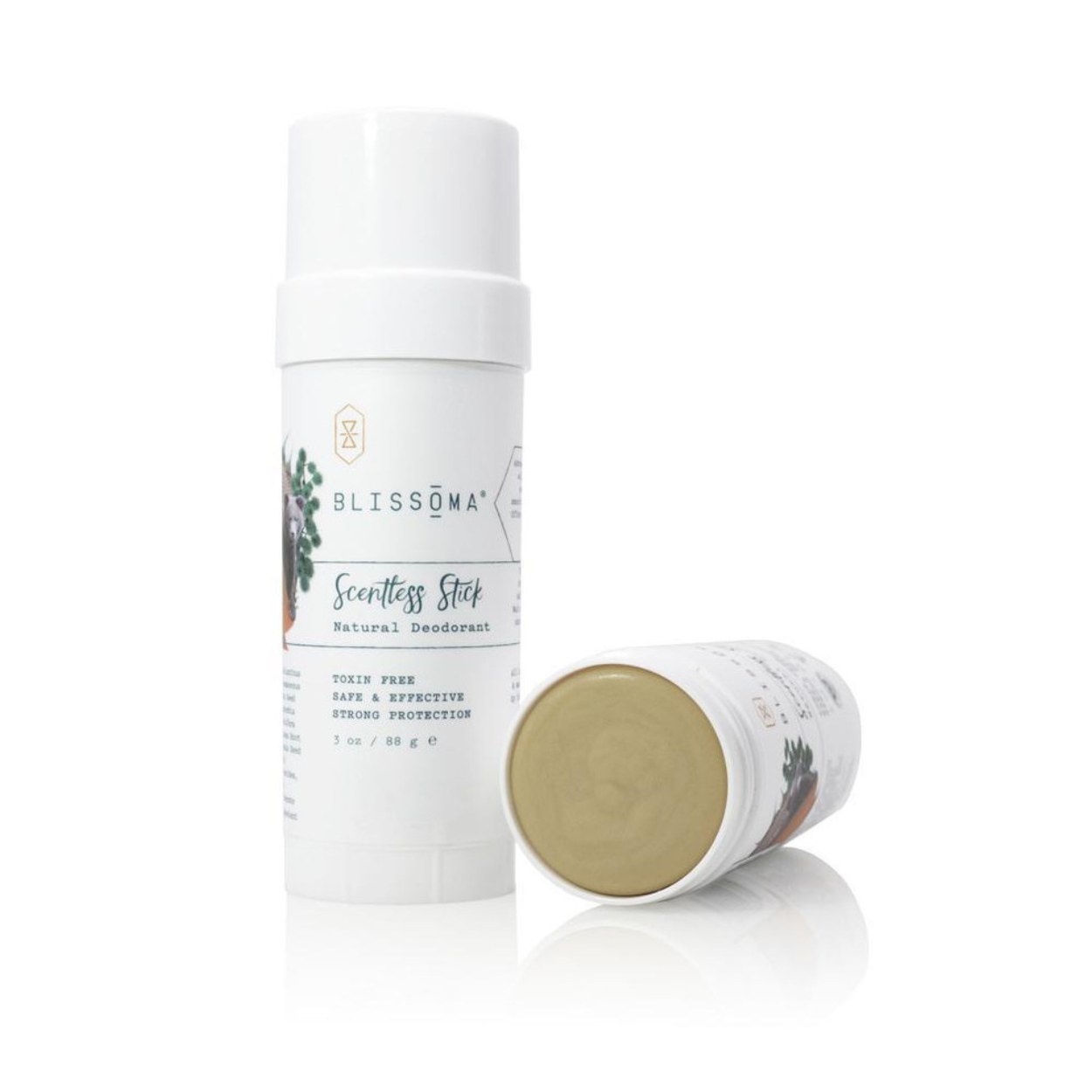 Blissoma Scentless Stick Solid Natural Deodorant