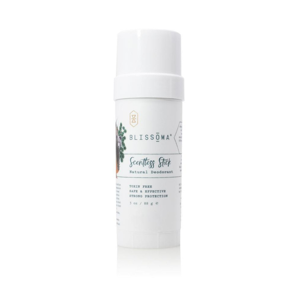 Blissoma Scentless Stick Solid Natural Deodorant