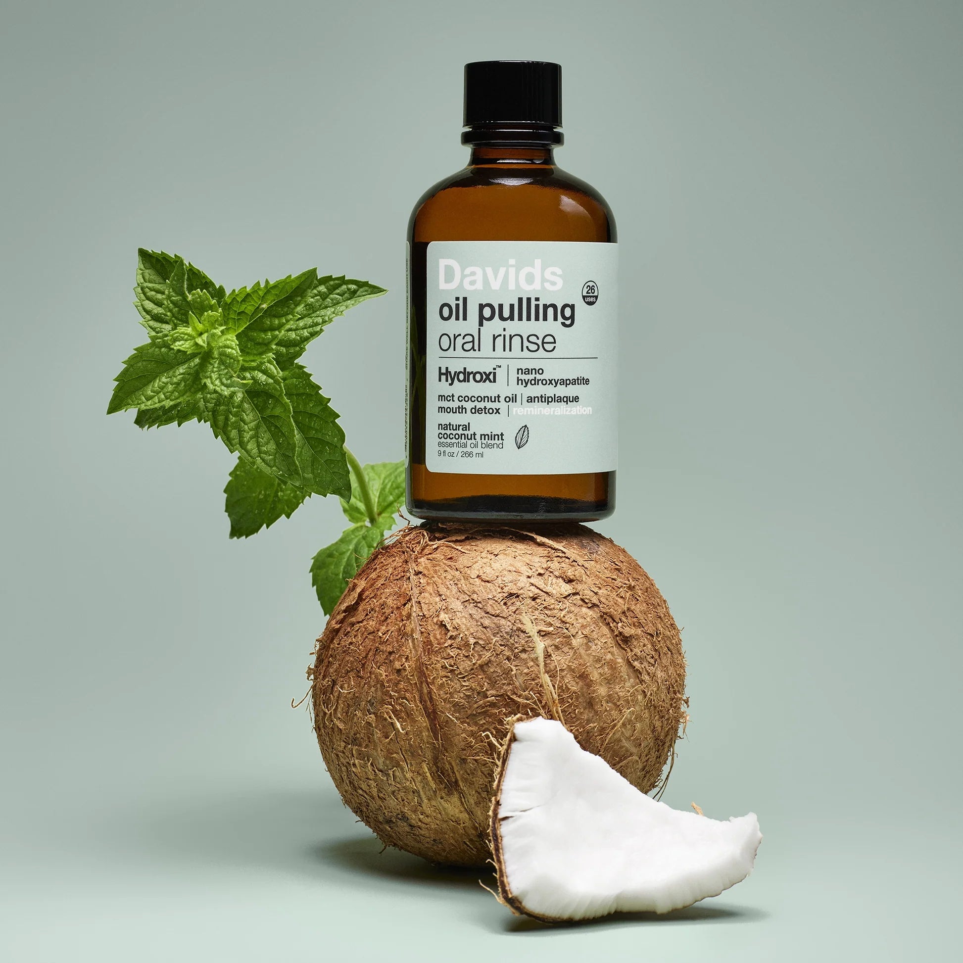 Davids Hydroxi™ Oil Pulling Oral Rinse w/ Nano Hydroxyapatite