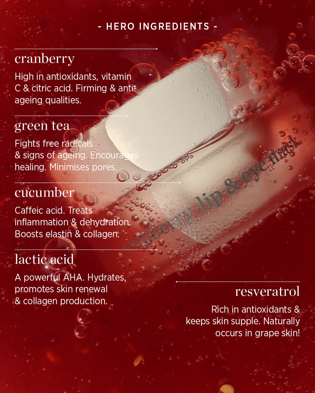 Ere Perez Cranberry Lip & Eye Mask