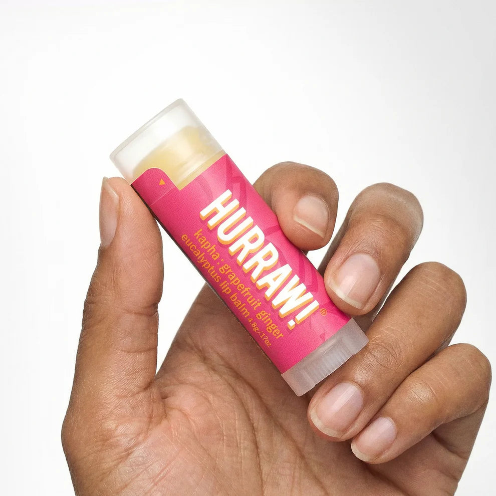 Hurraw! Kapha Lip Balm – Grapefruit Ginger Eucalyptus