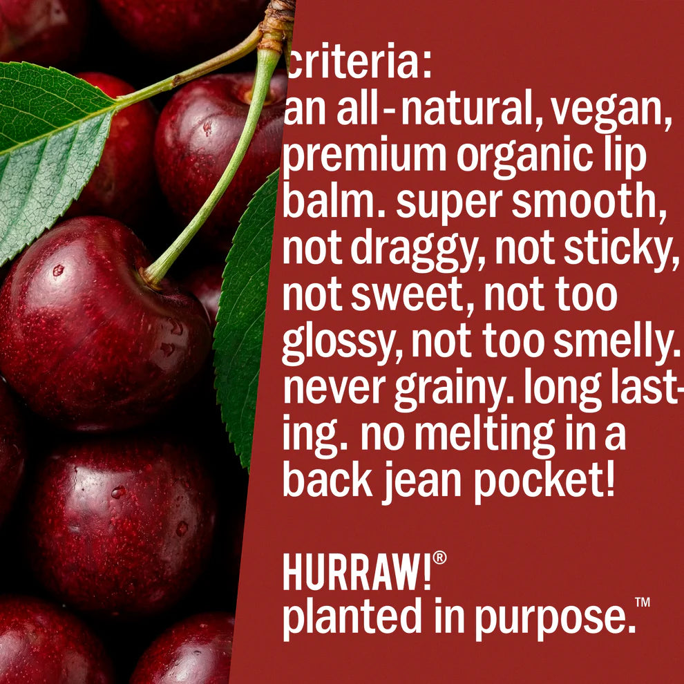 Hurraw! | Black Cherry Tinted Lip Balm