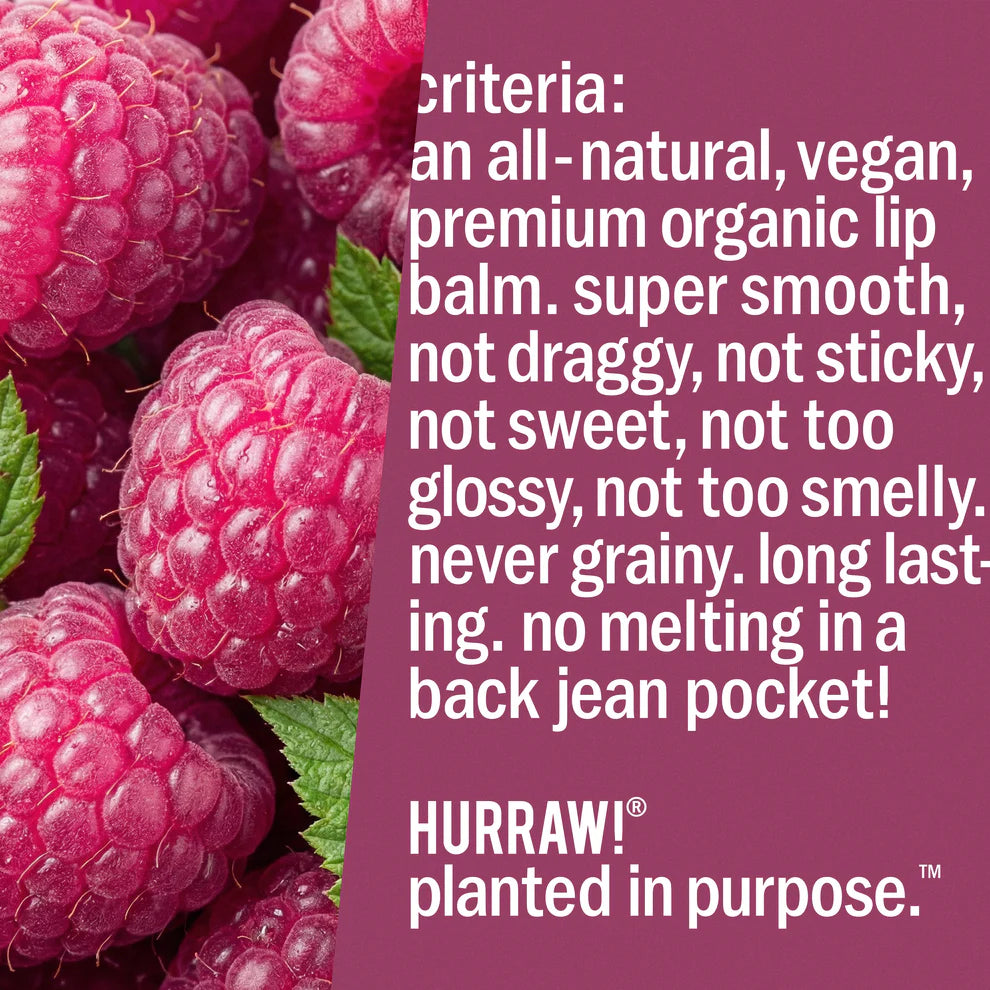 Hurraw! | Raspberry Tinted Lip Balm