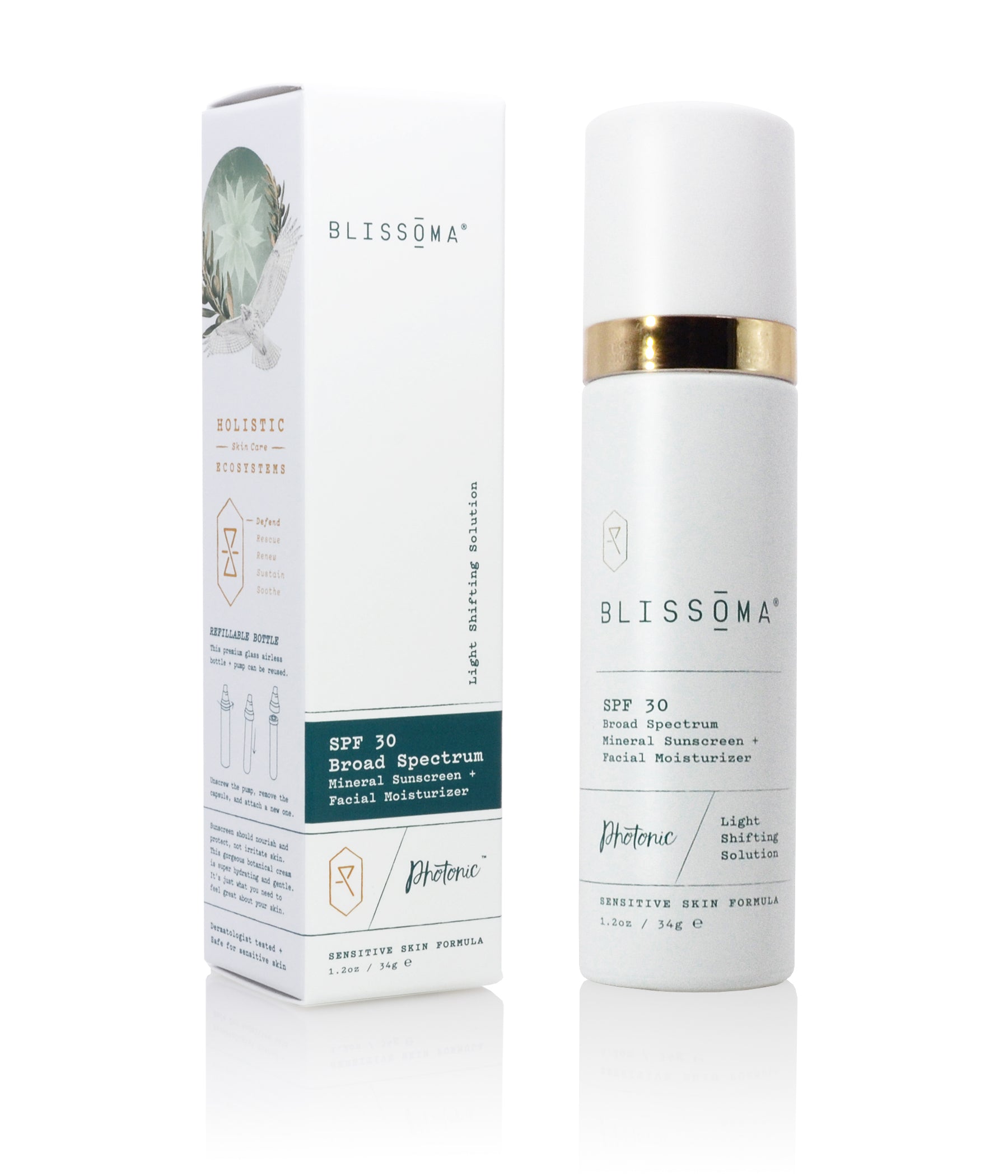 Blissoma | Photonic SPF 30 Light Shifting Solution Mineral Sunscreen + Moisturizer
