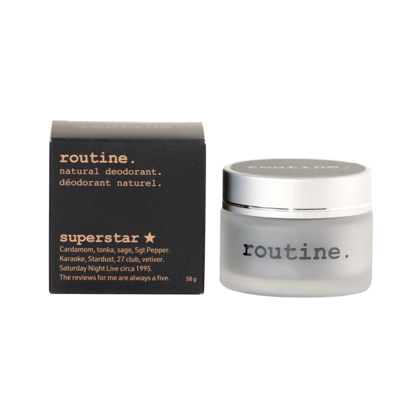 Routine | SUPERSTAR Activated Charcoal, Magnesium & Prebiotic Natural Deodorant Cream