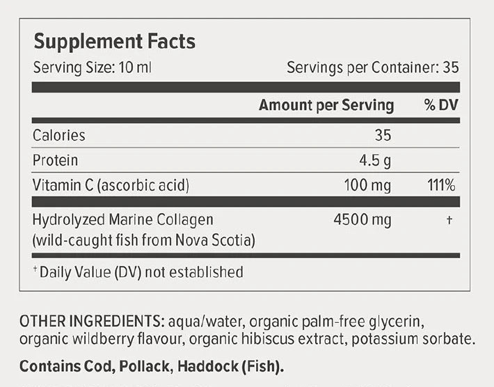 APHINA | Marine Collagen Wildberry Hibiscus Supplement Facts