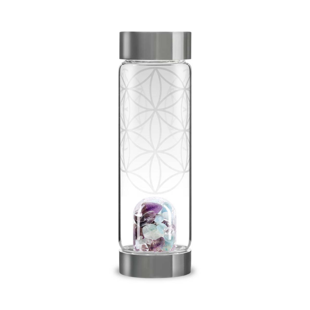VITAJUWEL | ViA Crystal Water Bottle | FLOWER OF LIFE