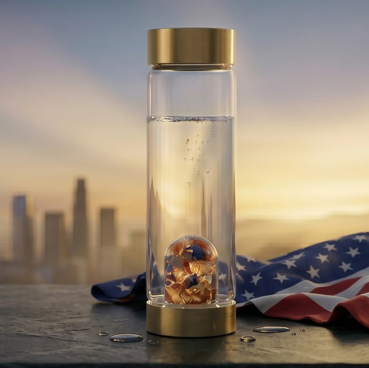 VITAJUWEL | ViA Crystal Water Bottle AMERICAN DREAM