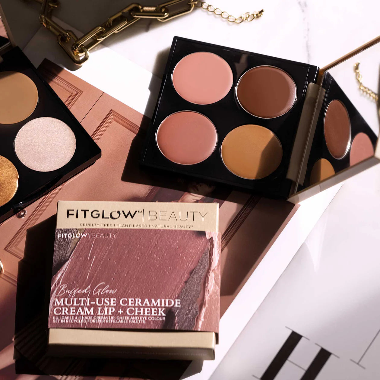 Fitglow Beauty | MULTI-USE CERAMIDE CREAM LIP + CHEEK PALETTE