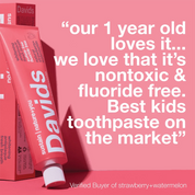 Davids | Strawberry Watermelon Premium Toothpaste | Kids + Adults