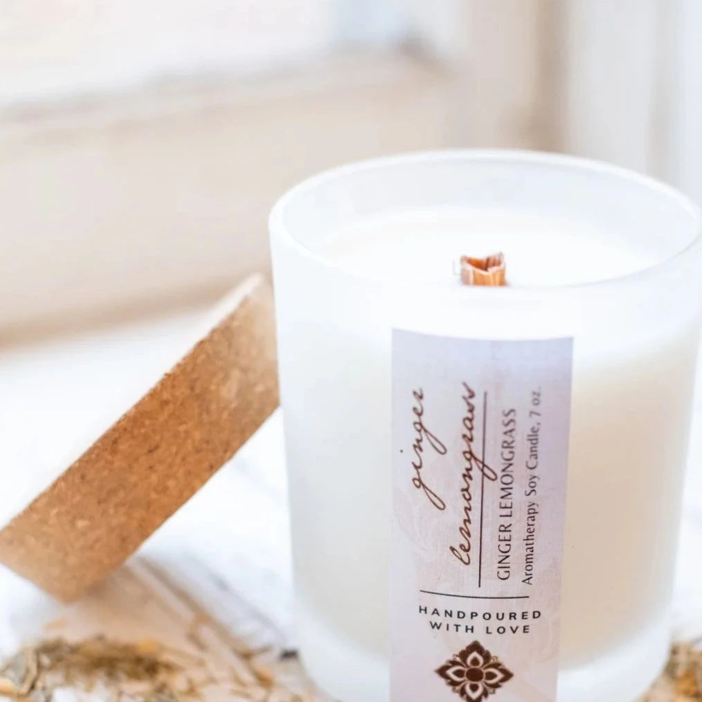 Unearth Malee | Ginger Lemongrass Soy Aromatherapy Candle