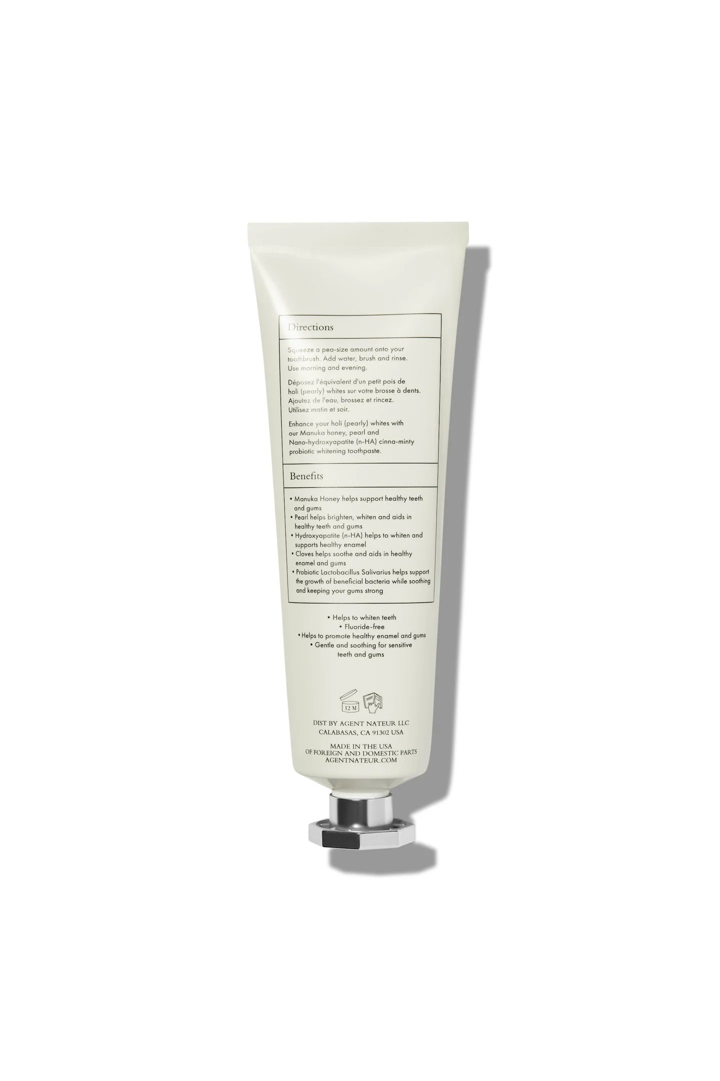 Agent Nateur | h o l i ( pearly ) whites probiotic whitening toothpaste