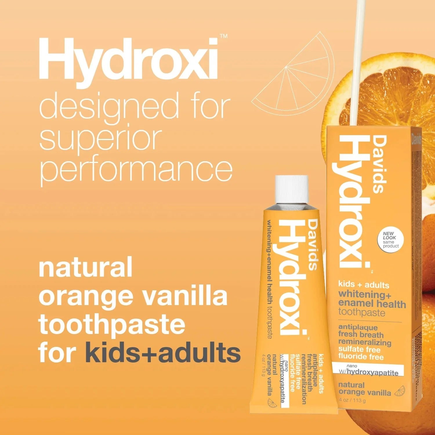Davids | Orange Vanilla Premium Toothpaste w/ Nano-Hydroxyapatite