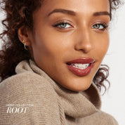 Fitglow Beauty clean makeup Lip Colour Serum Root on model