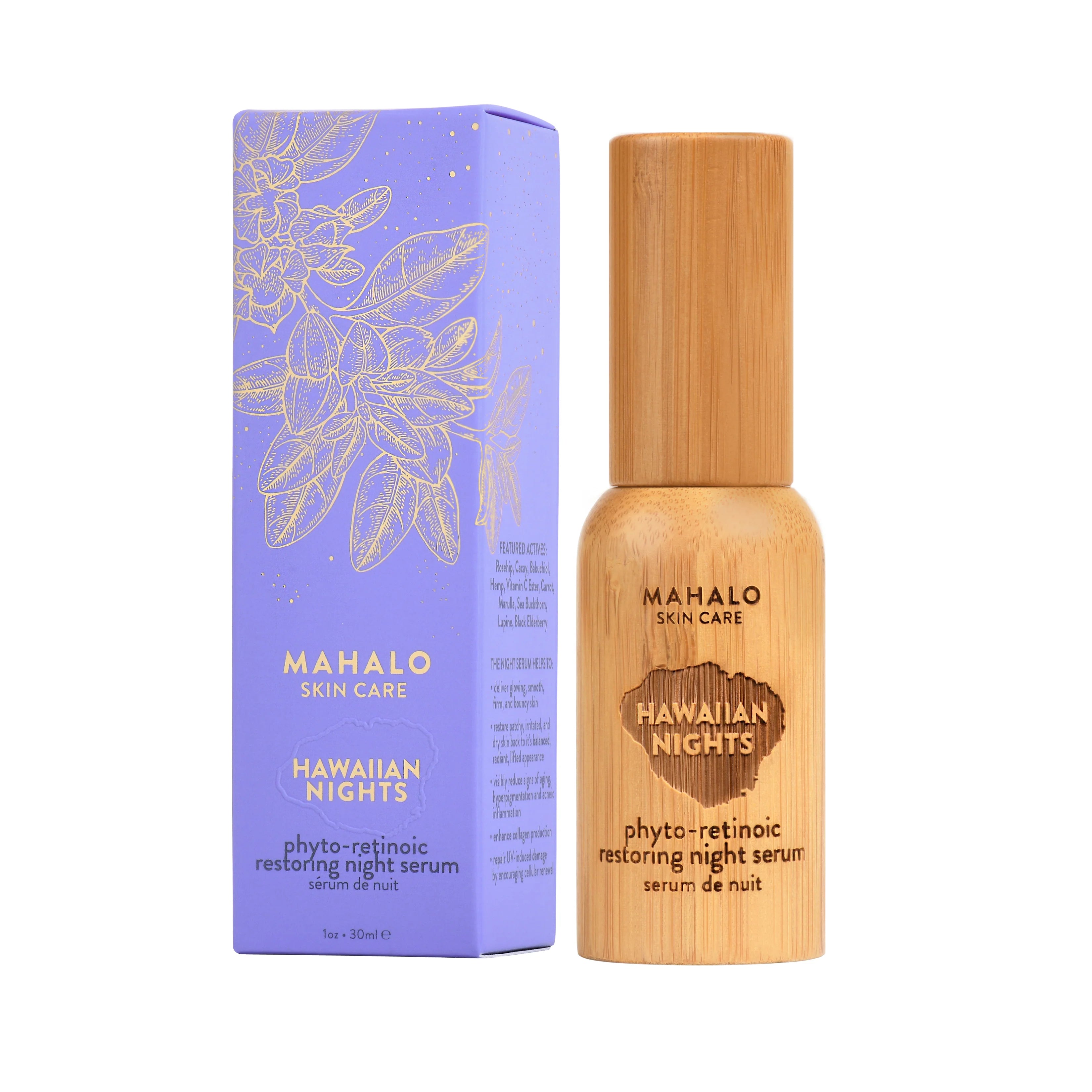 MAHALO Skin Care The HAWAIIAN NIGHTS phyto-retinoic restoring night serum
