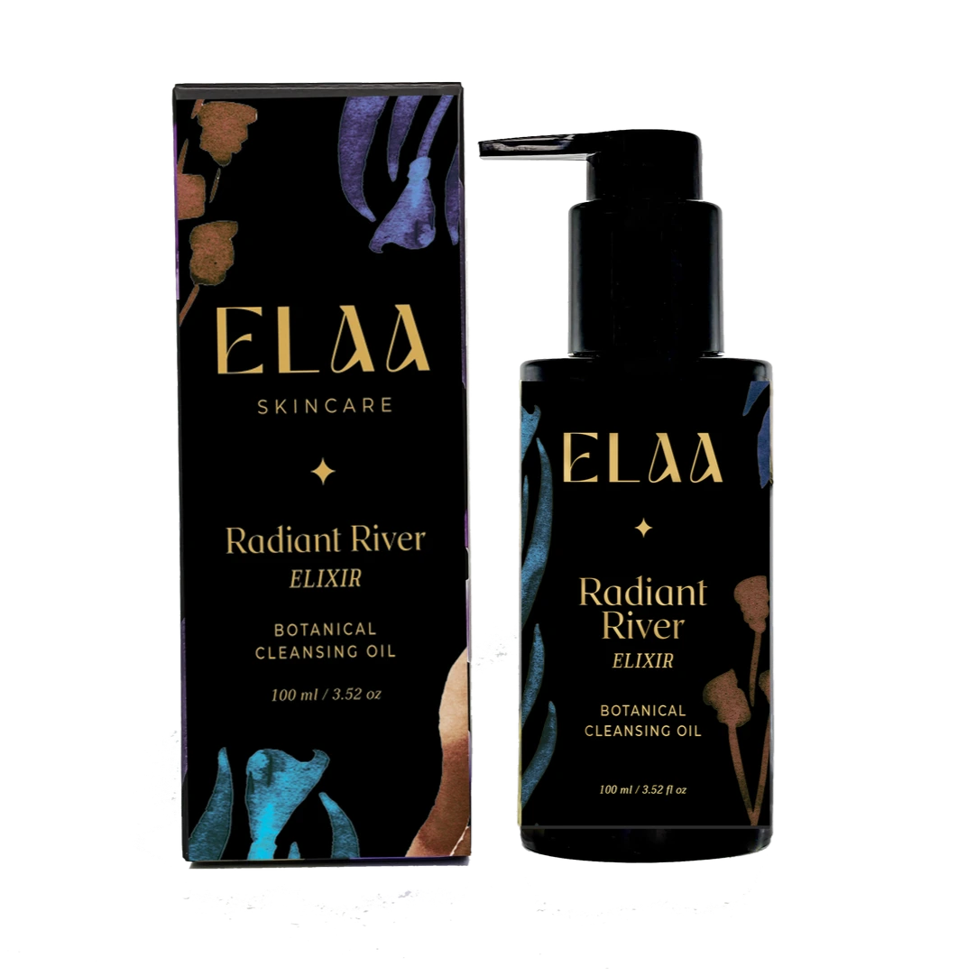 Elaa Skincare Radiant River Organic Botanical Facial Cleansing Oil Natural Ingredients 