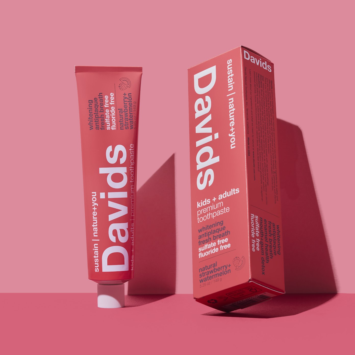 Davids | Premium Toothpaste Kids + Adults Strawberry Watermelon