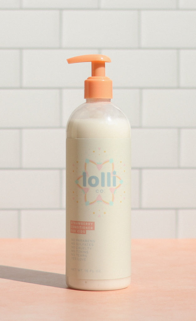 Lolli Co. Strawberry Conditioner for Kids | Natural + Non-Toxic