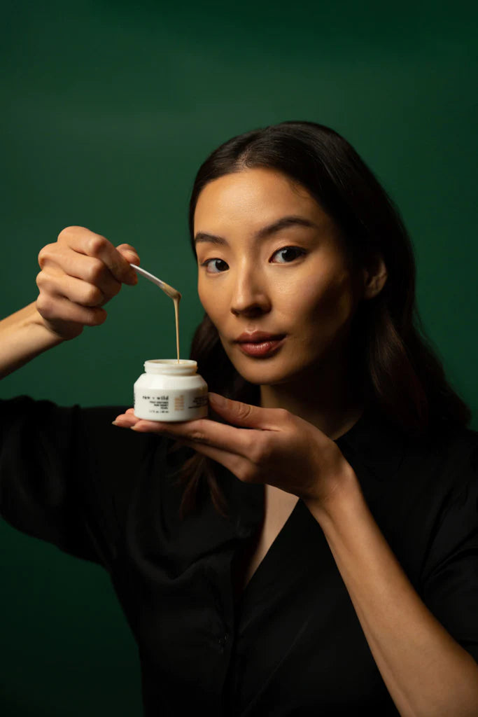 Free + True Skincare | RAW + WILD Illuminating Honey Mask