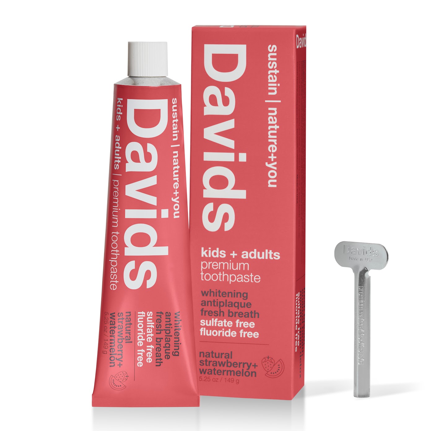 Davids | Premium Toothpaste Kids + Adults Strawberry Watermelon