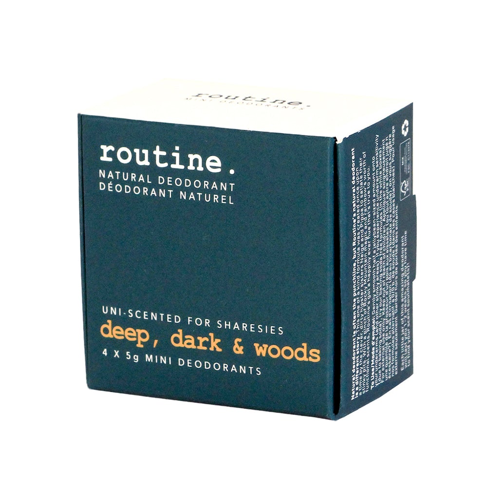 Routine Natural Deodorant – Deep, Dark & Woods Minis Kit