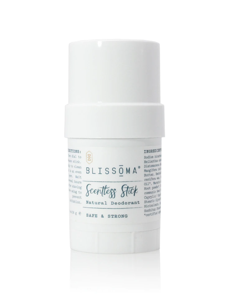 Blissoma Scentless Stick Solid Natural Mini Deodorant