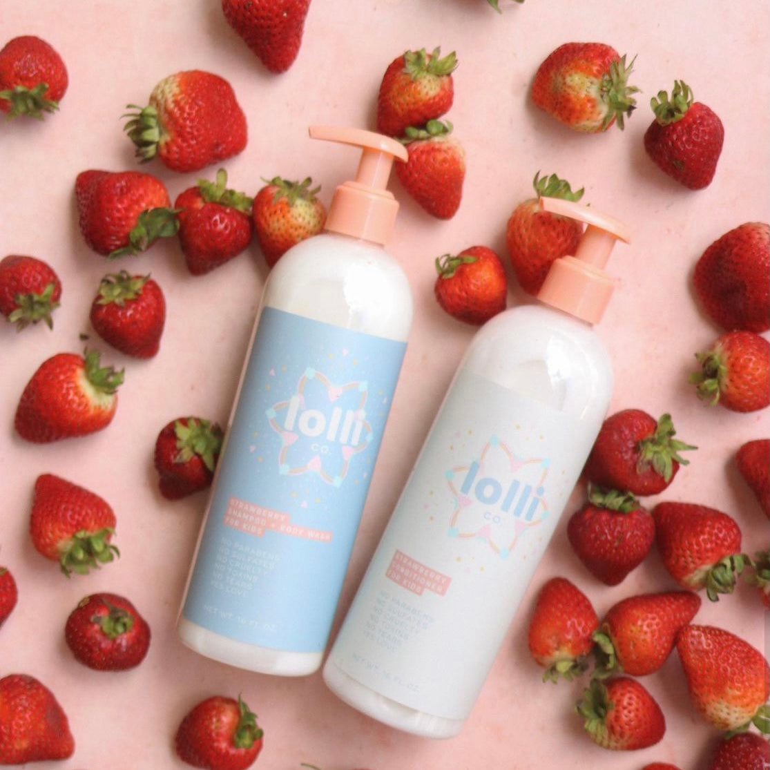 Lolli Co. Strawberry Shampoo + Body Wash For Kids