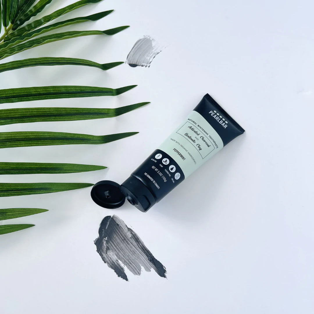 PearlBar Charcoal & Bentonite Clay Natural Whitening Toothpaste