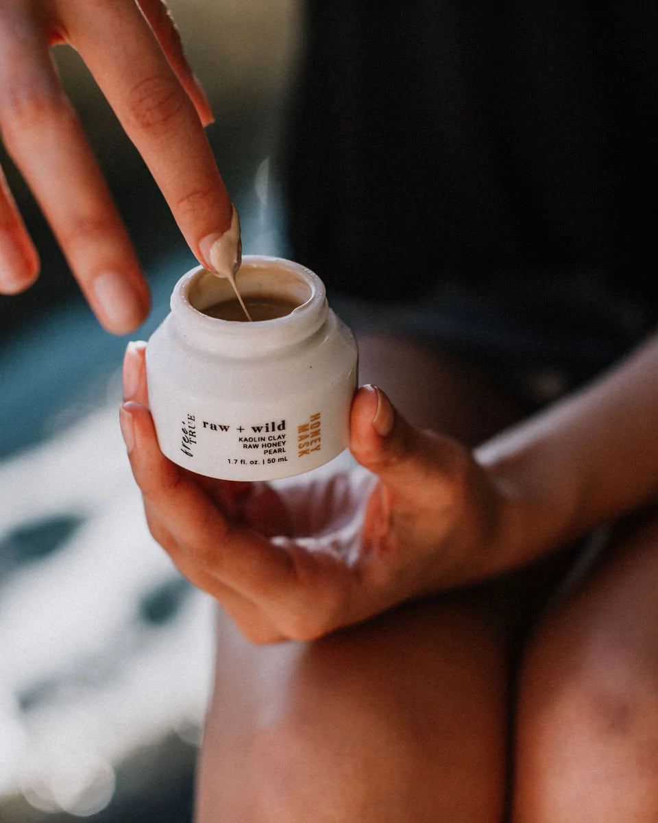 Free + True Skincare | RAW + WILD Illuminating Honey Mask