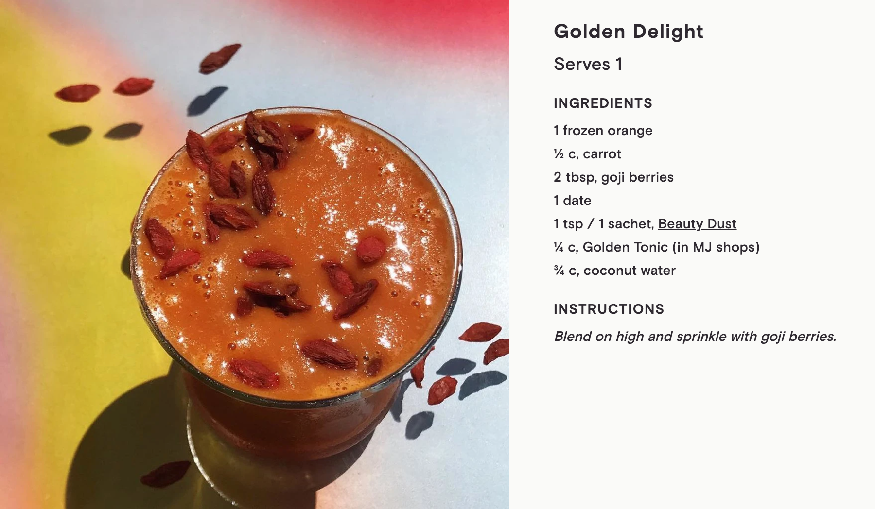 Moon Juice Beauty Dust Recipe | Golden Delight