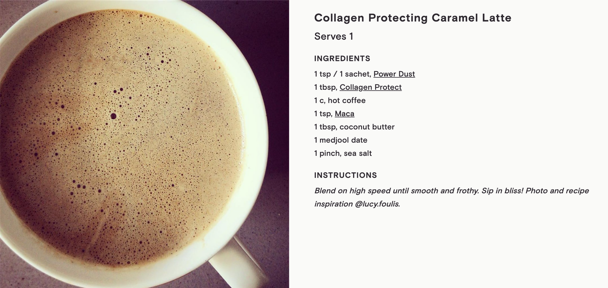 Moon Juice Power Dust Recipe | Collagen Protecting Caramel Latte