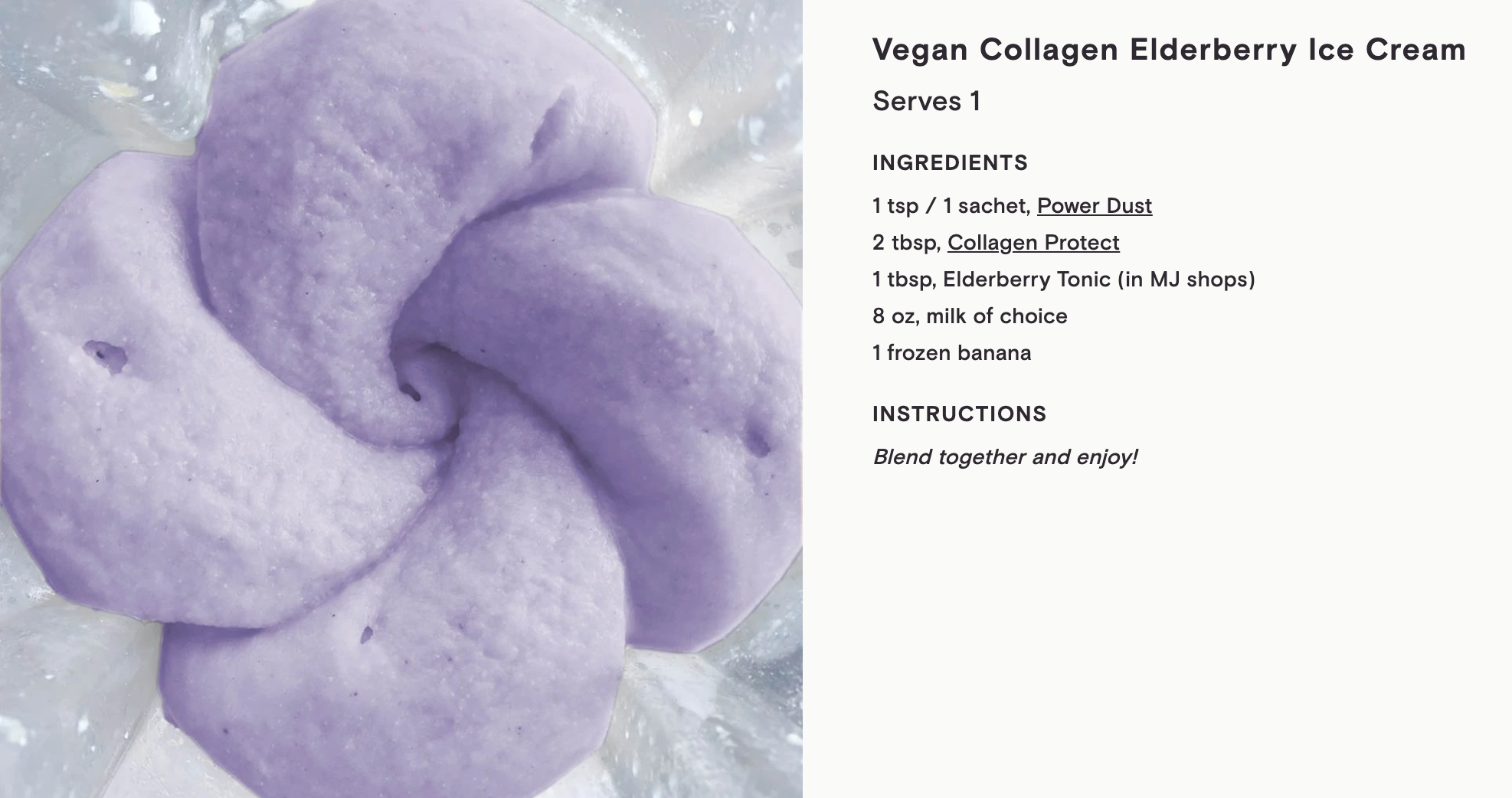 Moon Juice Power Dust Recipe | Vegan Collagen Elderberry Ice Cream