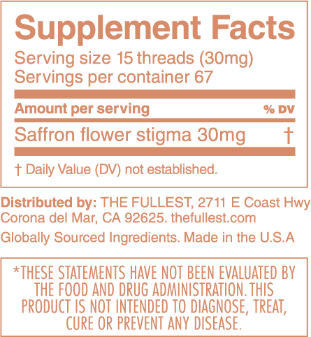 The Fullest Strands of Sunshine™ Supplement Facts