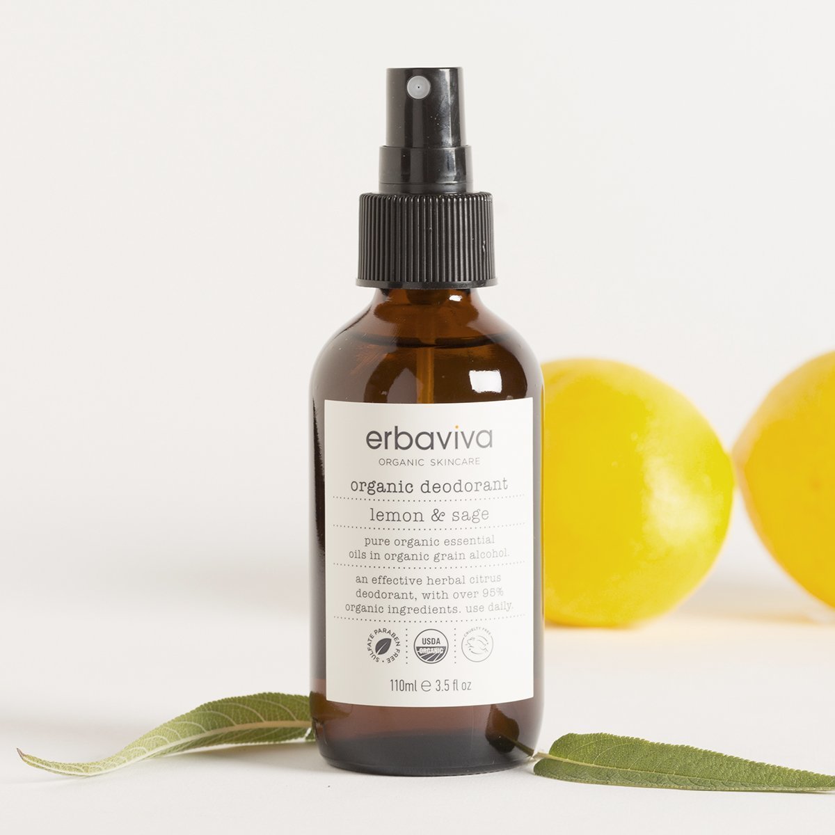 Erbaviva Lemon Sage Organic Deodorant