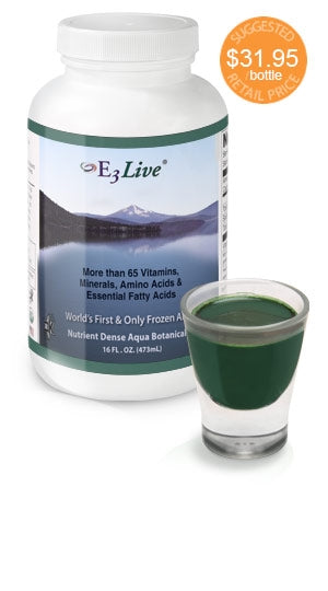 E3Live Original - All-organic wild-harvested aqua-botanical blue-green algae. (6) 16oz Bottles, 192 Servings