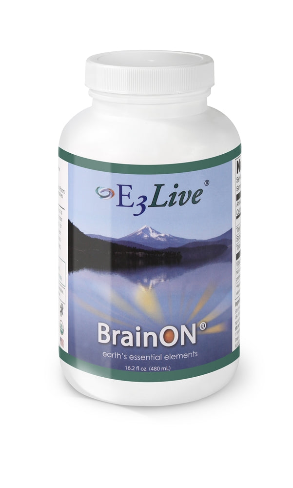 E3Live + BrainON - All-organic wild-harvested aqua-botanical blue-green algae. Gain focus and clarity, while brightening mood! (6) 16oz Bottles, 192 Servings