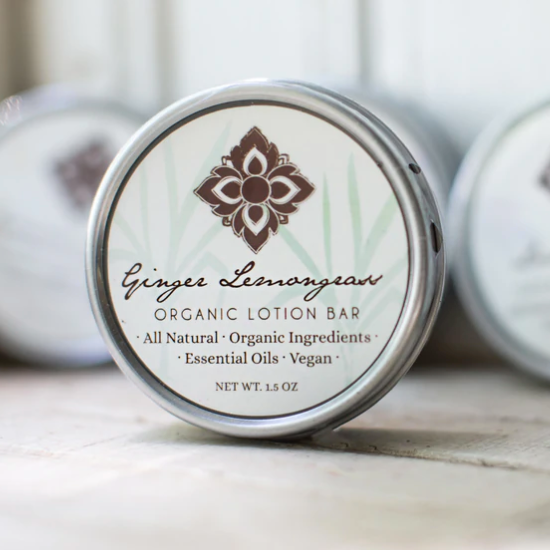 Unearth Malee Ginger Lemongrass Organic Lotion Bar