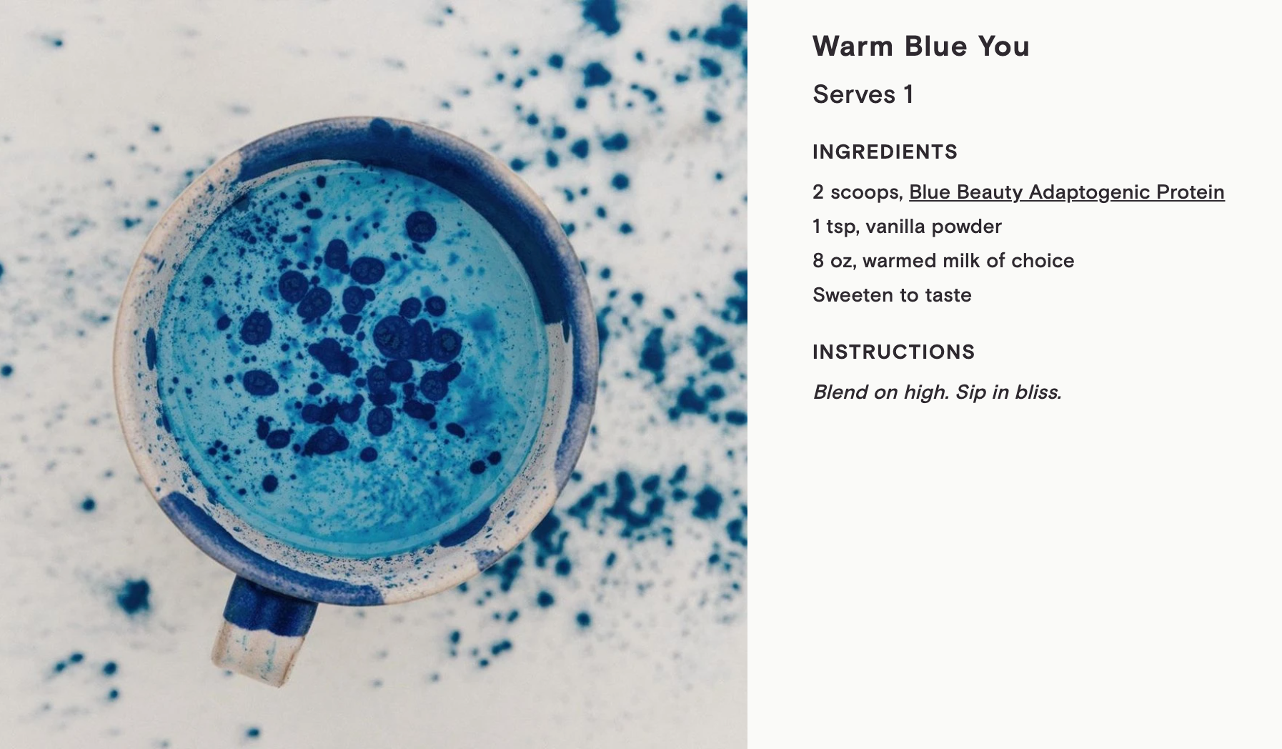 Moon Juice Blue Beauty Warm Blue You Recipe
