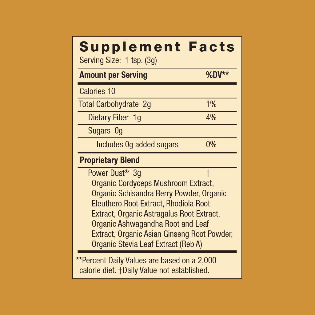 Moon Juice Power Dust Supplement Facts | Adaptogens for Energy