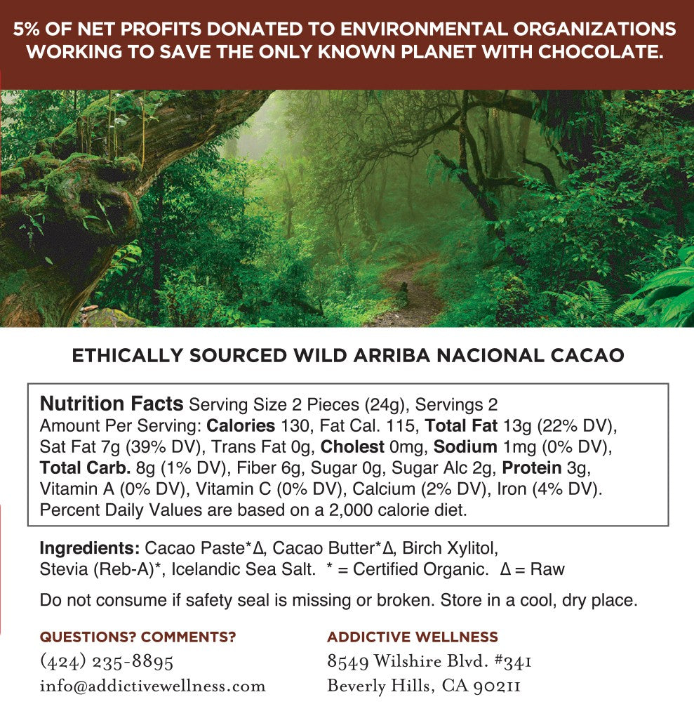 Addictive Wellness Pure Raw Chocolate