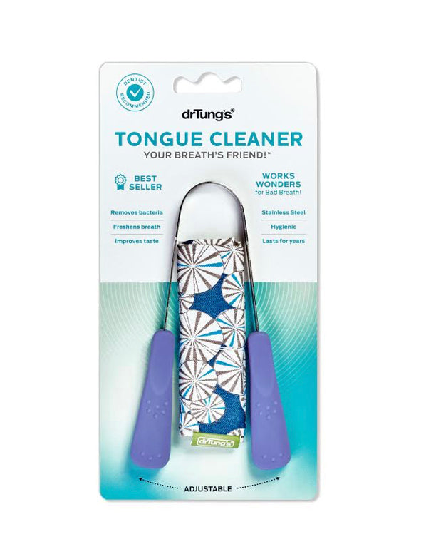 DrTung's Stainless Steel Tongue Cleaner & Travel Pouch