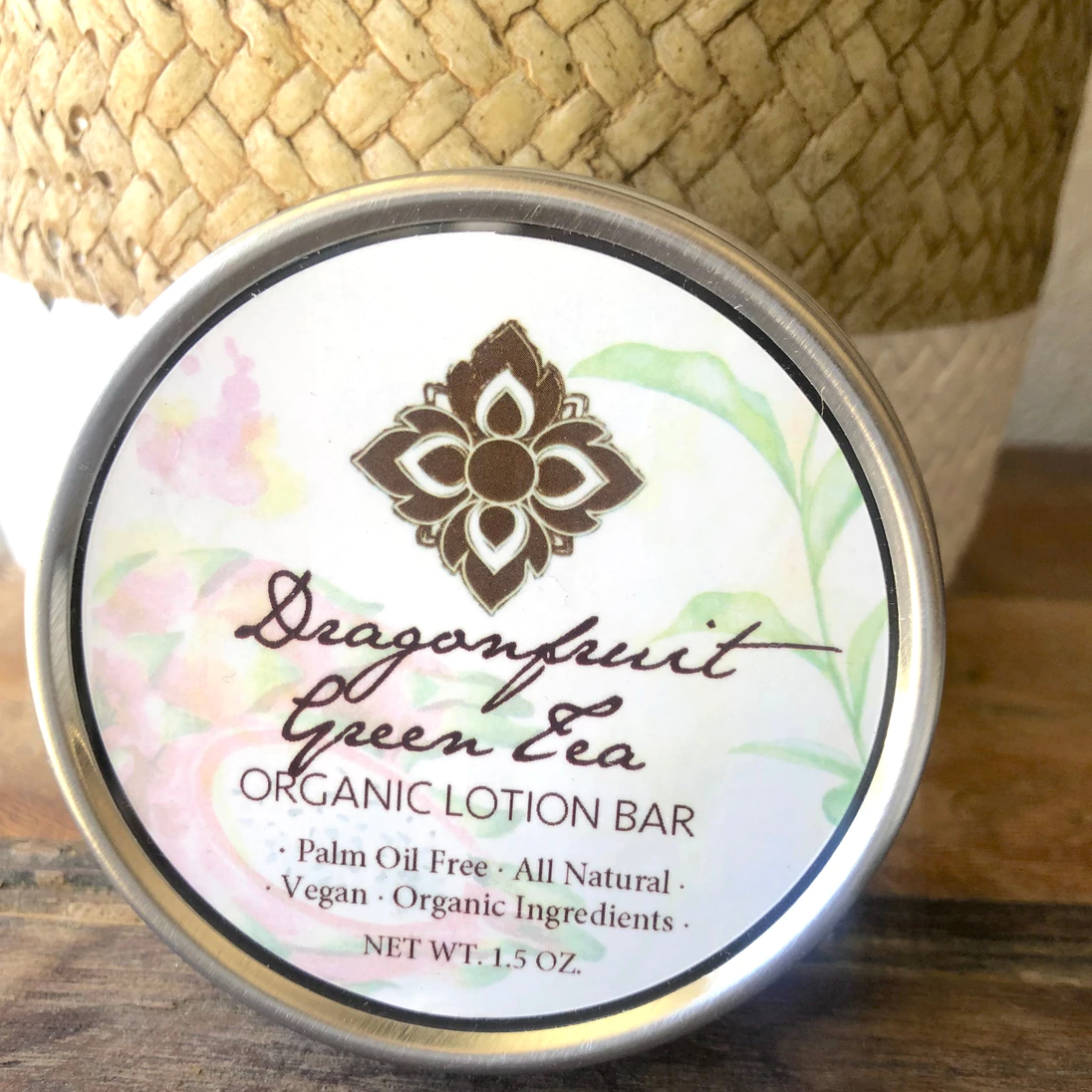 Unearth Malee Dragon Fruit Green Tea Organic Lotion Bar