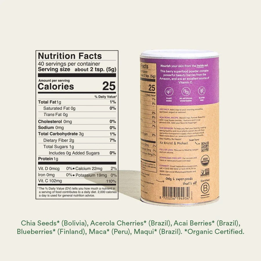 Your Superfoods Forever Beautiful Organic Superfood Mix